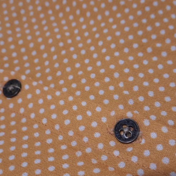 Jolt size small Blouse mustard yellow with small polka dots button up front - Picture 5 of 6